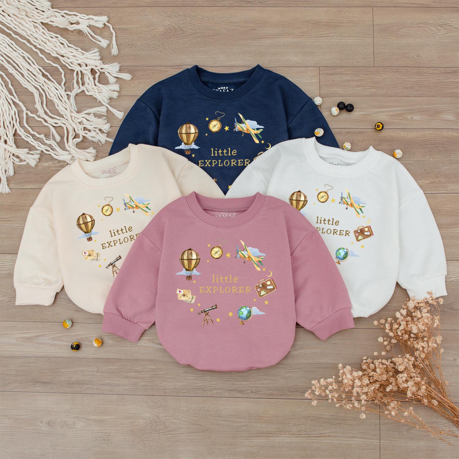 Little Explorer Baby Romper Watercolor Adventure Awaits Outfit Cute Travel Clothes Gender Neutral Gift Idea Gold Stars