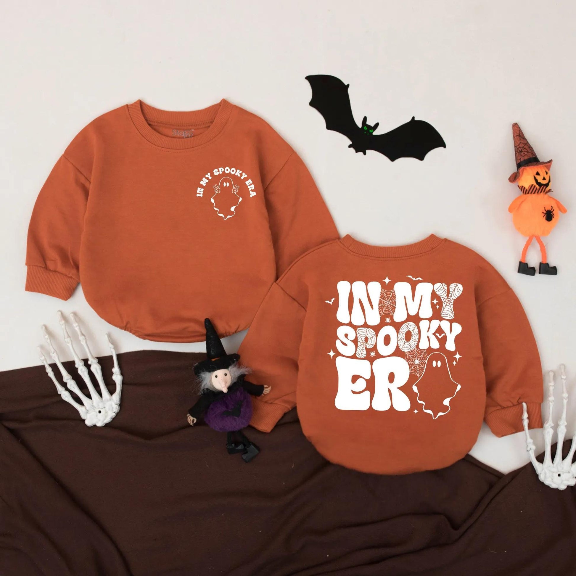 In My Spooky Era Baby Romper Retro Halloween Ghost Outfit Cute Fall Bodysuit Vintage Spooky Season Baby Shower Gift for Infants