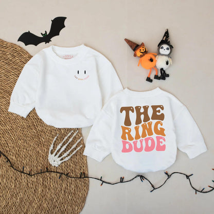 Retro Ring Dude Romper, Funny Ring Bearer Outfit, Vintage Wedding Bodysuit for Baby Boys, Cute Ceremony Gift, Playful Toddler Suit - The Ring Dude! (136 chars)