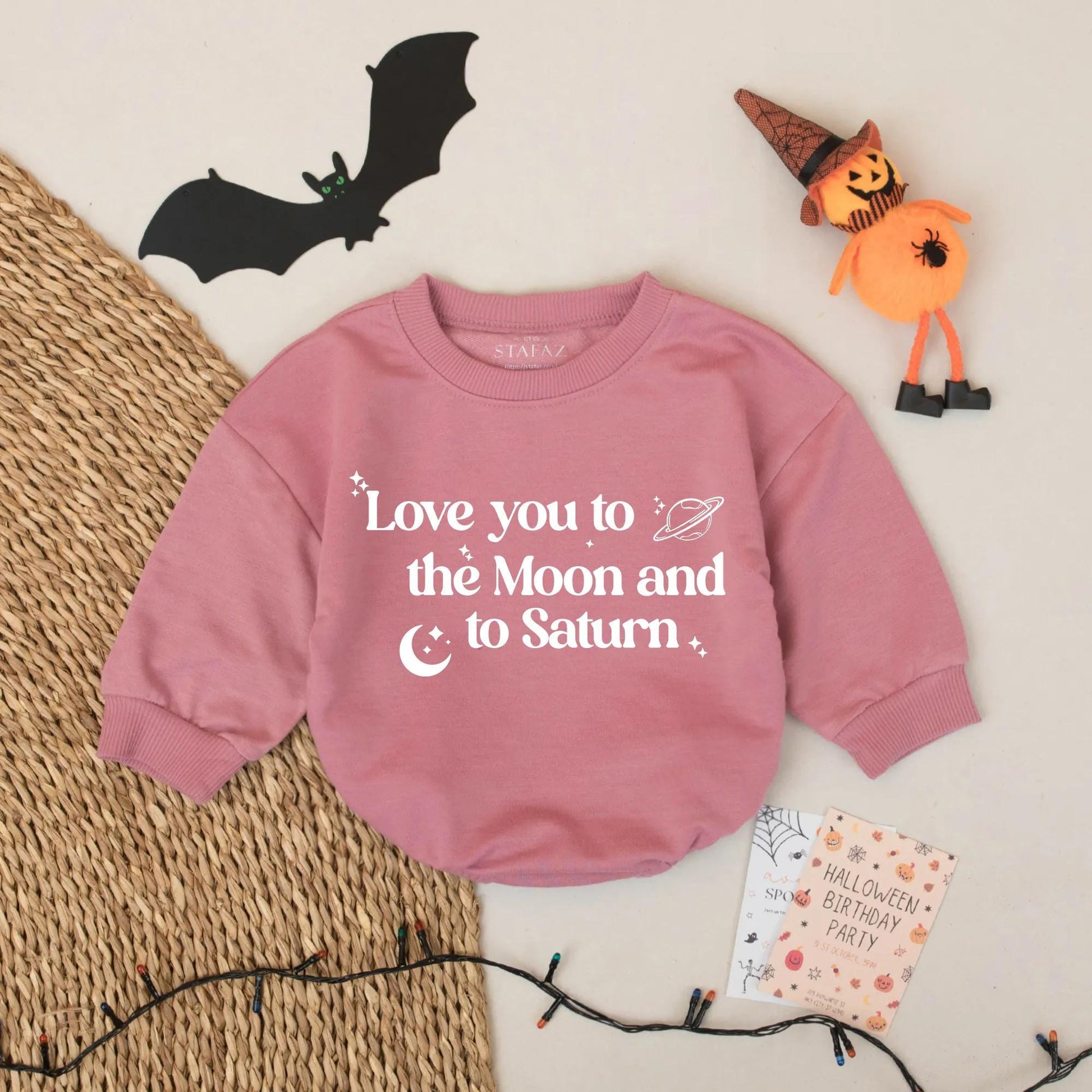 Love You to the Moon and Saturn Baby Romper, Cute Pastel Celestial Bodysuit, Newborn Infant Girl Outfit, Whimsical Baby Shower Gift, Gender Neutral 139