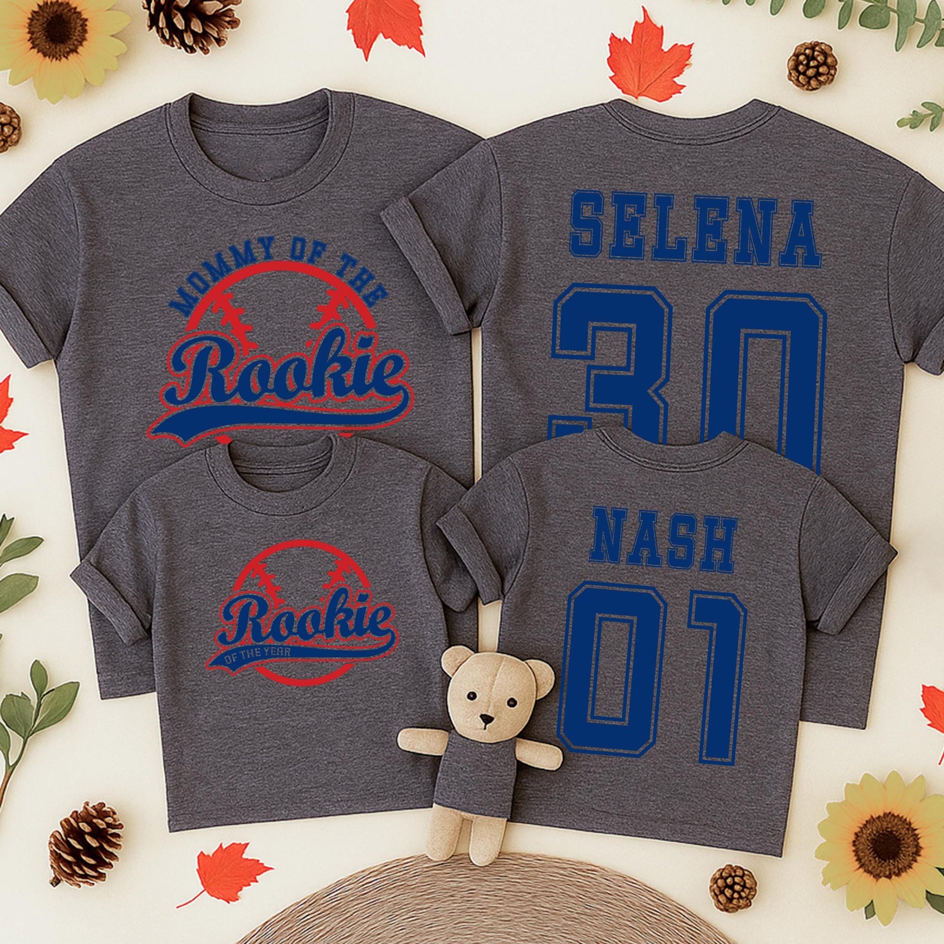 Rookie Baseball Birthday Shirt Mommy of the Rookie First Birthday Boy Baseball Mom Tee