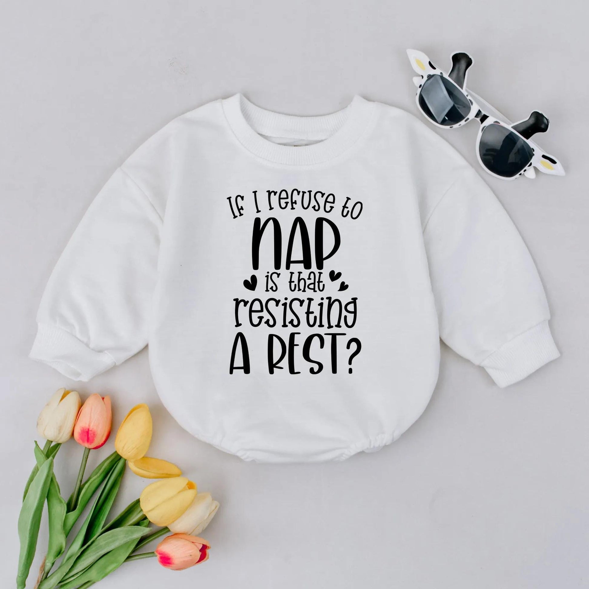 If I Refuse To Nap Baby Romper - Funny Newborn Outfit, Resisting Rest Bodysuit, Cute Heart Design, Baby Announcement Clothes, Shower Gift 138 chars