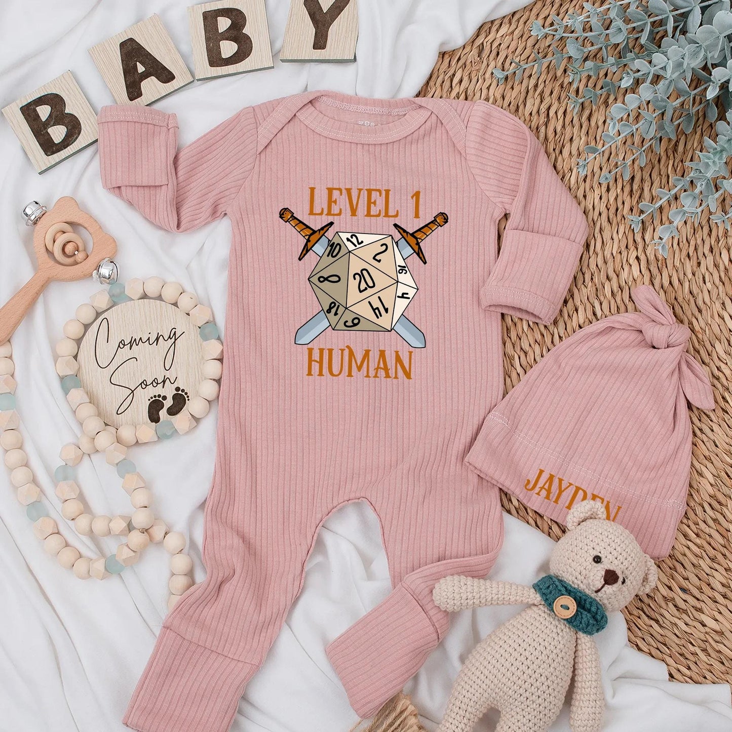 Level 1 Human Baby Bodysuit Funny Gamer Newborn Romper Future Gamer Baby Shower Gift Coming Home Outfit