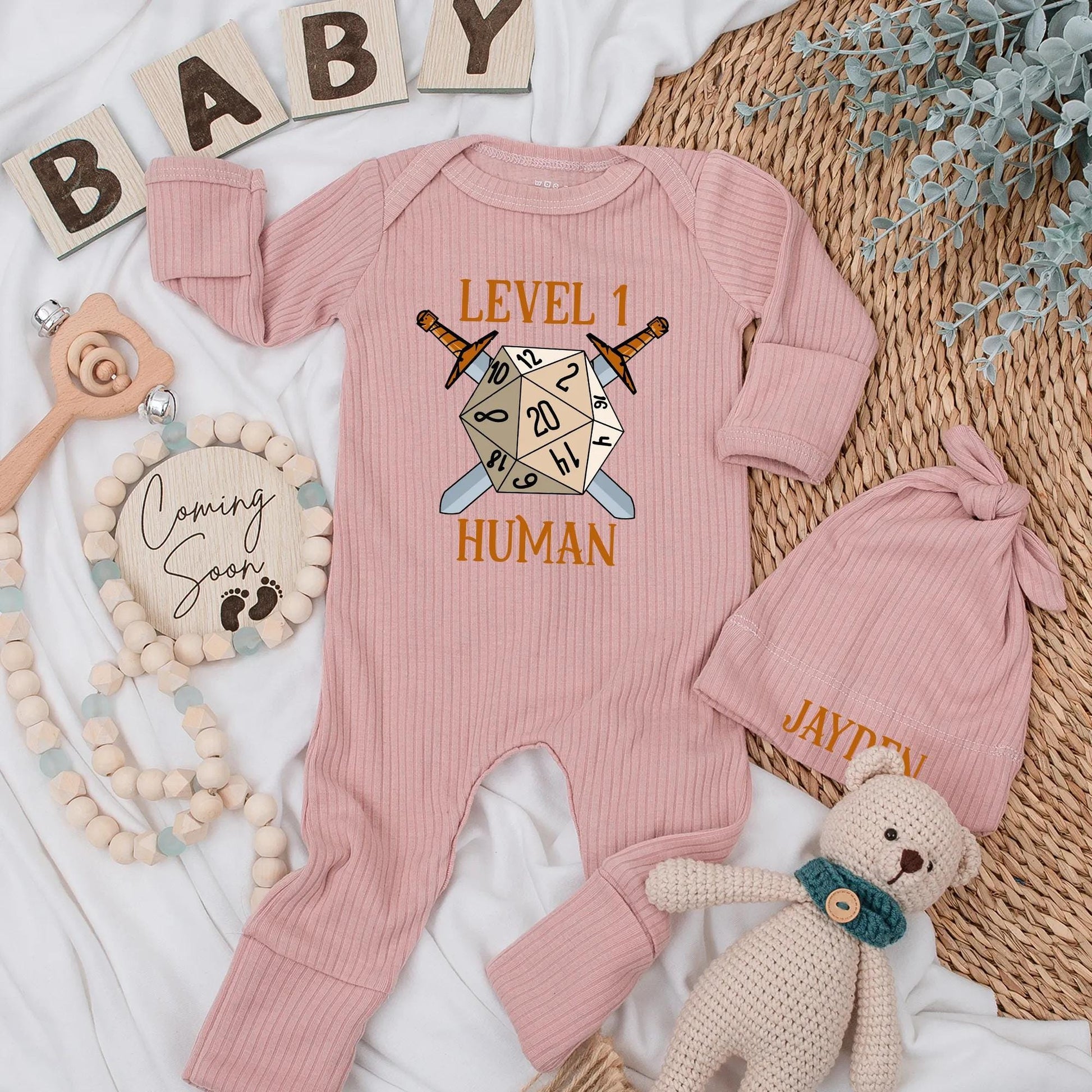 Level 1 Human Baby Bodysuit Funny Gamer Newborn Romper Future Gamer Baby Shower Gift Coming Home Outfit