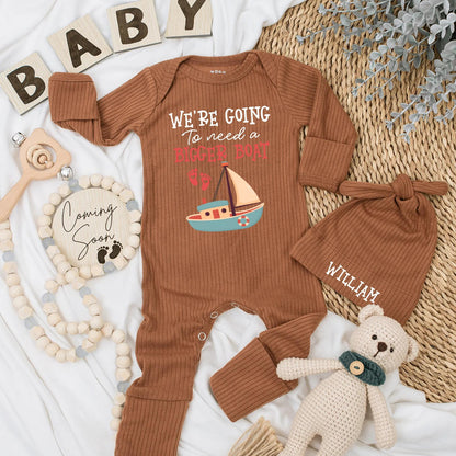 We're Going to Need a Bigger Boat Baby Bodysuit Funny Announcement Outfit Newborn Baby Shower Gift Pregnancy Reveal