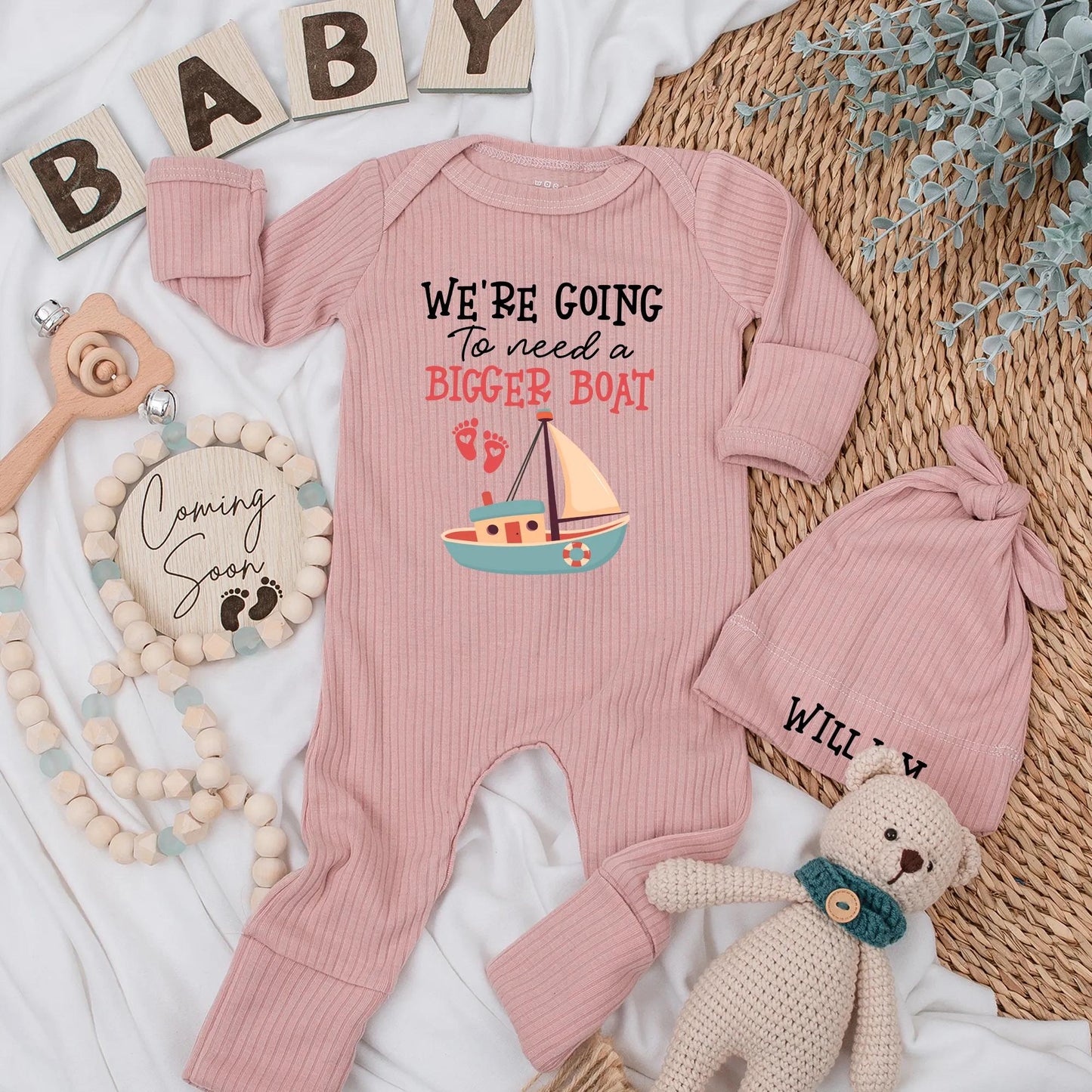 We're Going to Need a Bigger Boat Baby Bodysuit Funny Announcement Outfit Newborn Baby Shower Gift Pregnancy Reveal