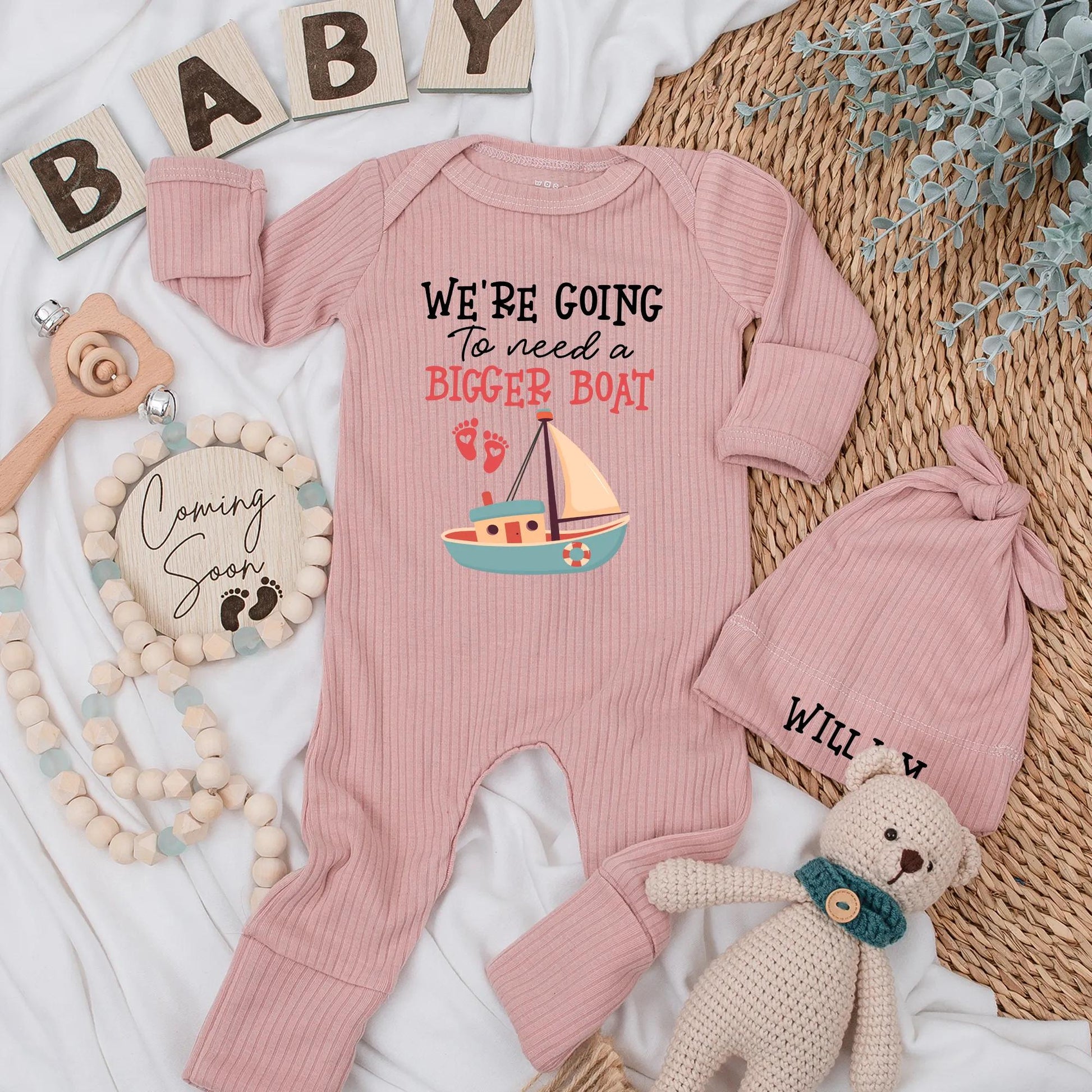 We're Going to Need a Bigger Boat Baby Bodysuit Funny Announcement Outfit Newborn Baby Shower Gift Pregnancy Reveal