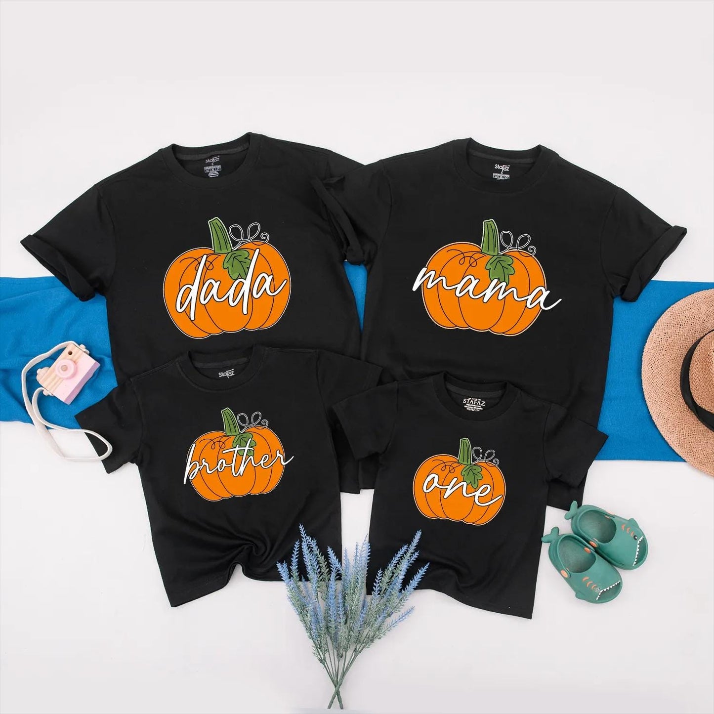 Little Pumpkin is One Fall Birthday Shirt Cute Orange Pumpkin Design for Baby's 1st Birthday Outfit Family Matching Gift