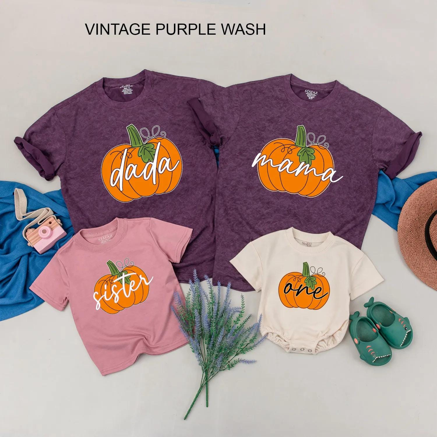 Little Pumpkin is One Fall Birthday Shirt Cute Orange Pumpkin Design for Baby's 1st Birthday Outfit Family Matching Gift