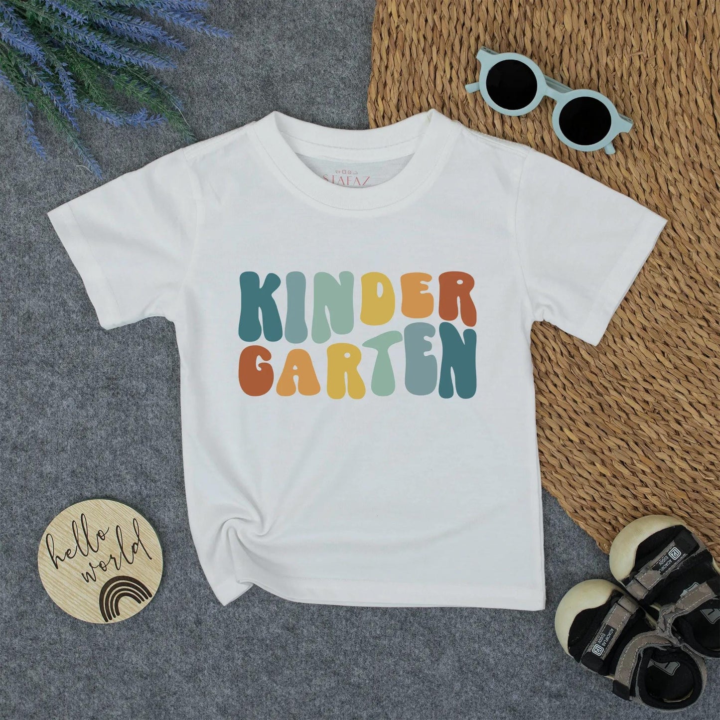 Groovy Kindergarten Shirt Retro First Day Outfit Back to School Tee Colorful Letters Toddler Girl Pre-K 1st Grade Clothes Comfortable Cotton Cute 139 chars