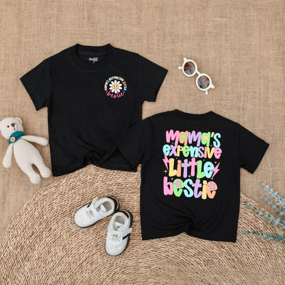 Mama's Expensive Little Bestie Bubble Romper Cute Baby Girl Bodysuit Funny Toddler Gift for Newborn Infant Shower