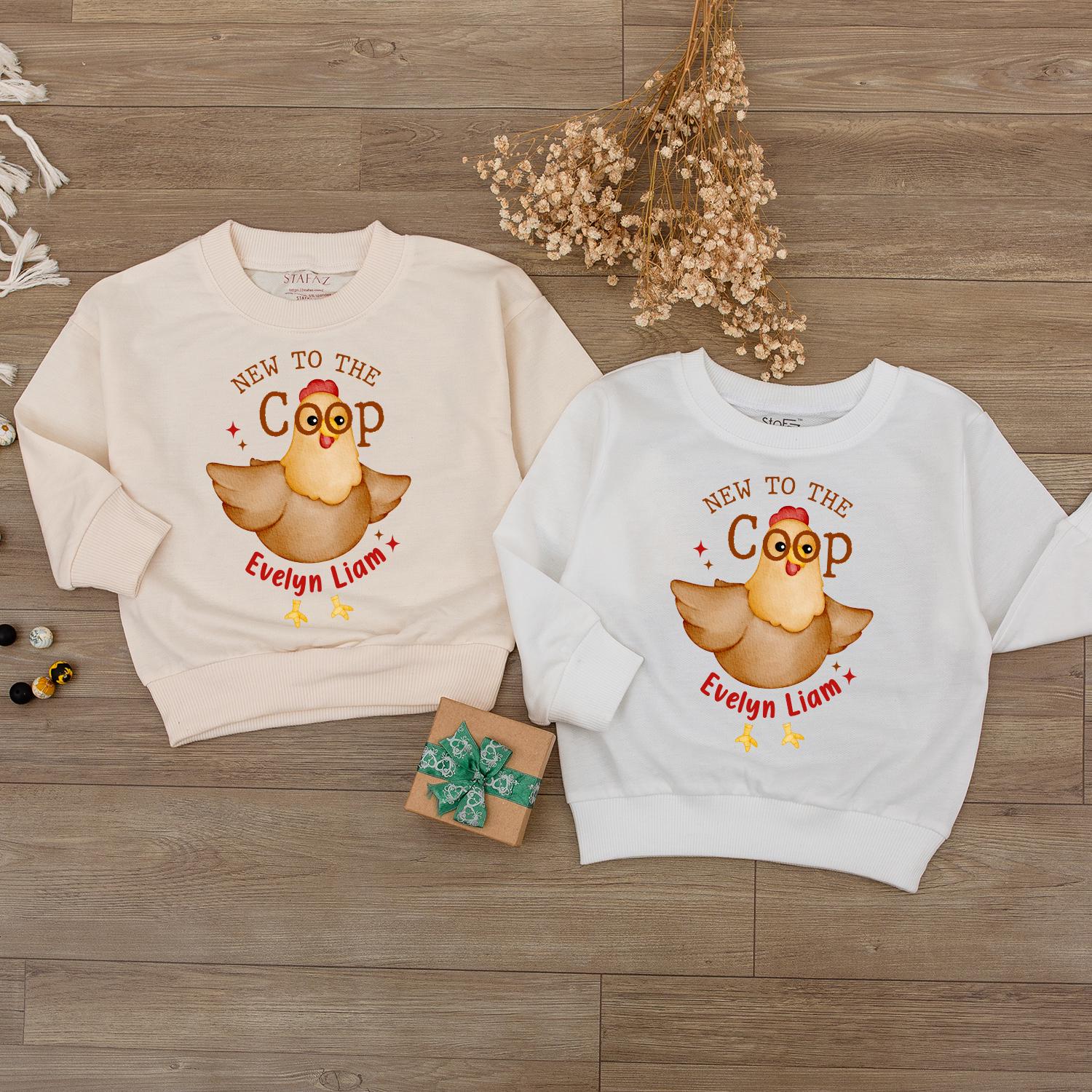 Personalized New To The Coop Baby Bodysuit, Cute Chicken Farm Outfit, Custom Name Newborn Gift, Baby Shower Present, Funny Chick Clothes 138chars