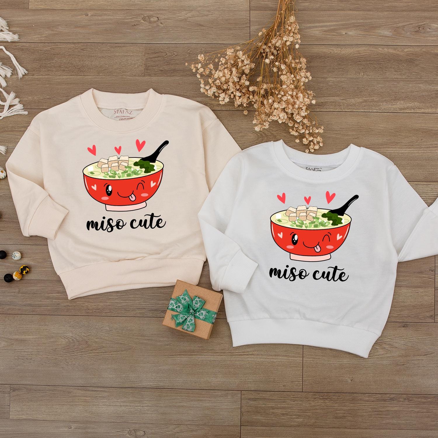 Miso Cute Baby Romper whimsical cartoon miso soup design newborn bubble bodysuit gender neutral clothes funny food pun