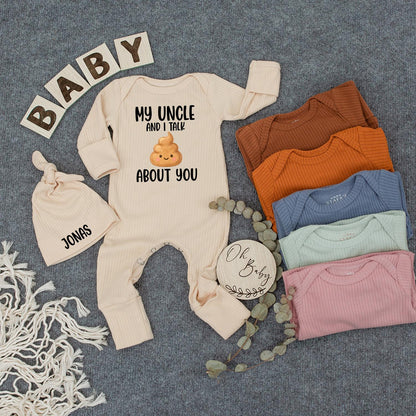 My Aunt and I Talk Shit About You Baby Bodysuit Funny Auntie Gift New Baby Clothes Newborn Outfit Shower Present