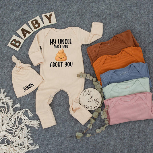 My Aunt and I Talk Shit About You Baby Bodysuit Funny Auntie Gift New Baby Clothes Newborn Outfit Shower Present