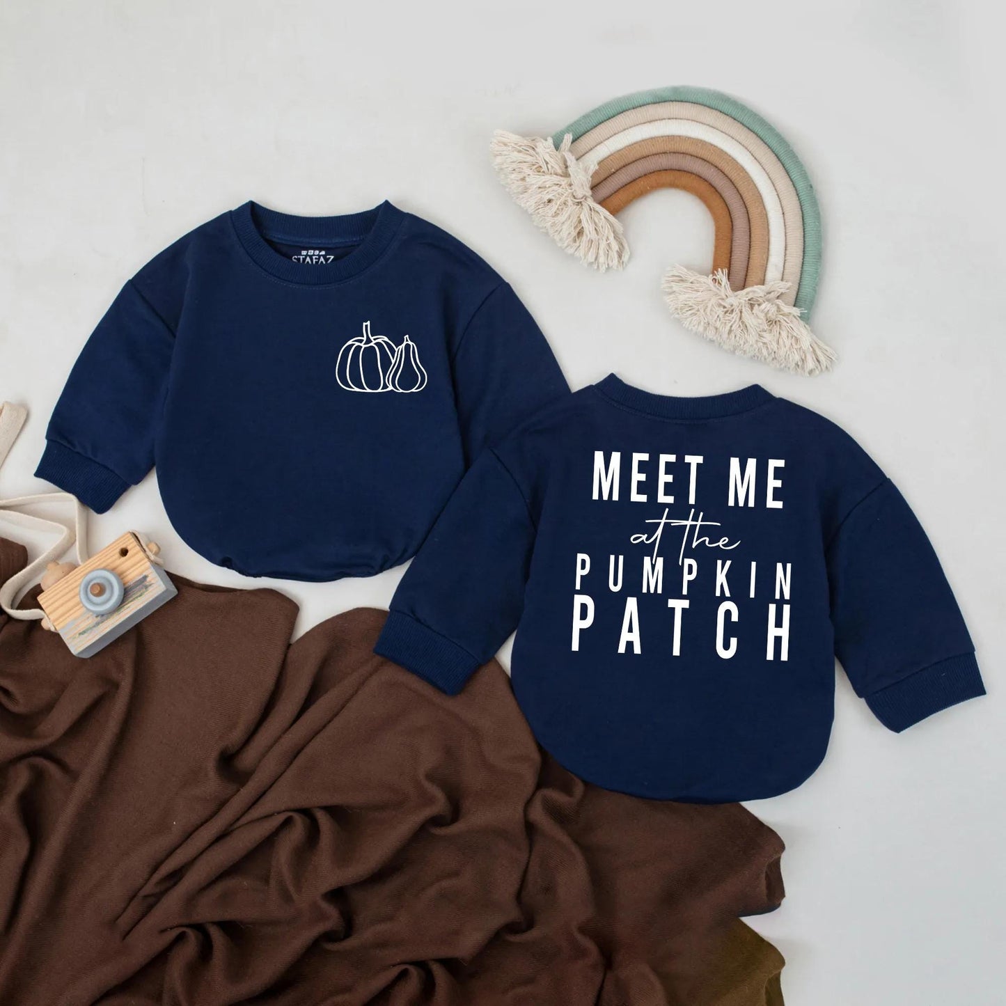 Meet Me at the Pumpkin Patch Bubble Romper Adorable Fall Baby Outfit Little Pumpkin Clothes First Thanksgiving Gift