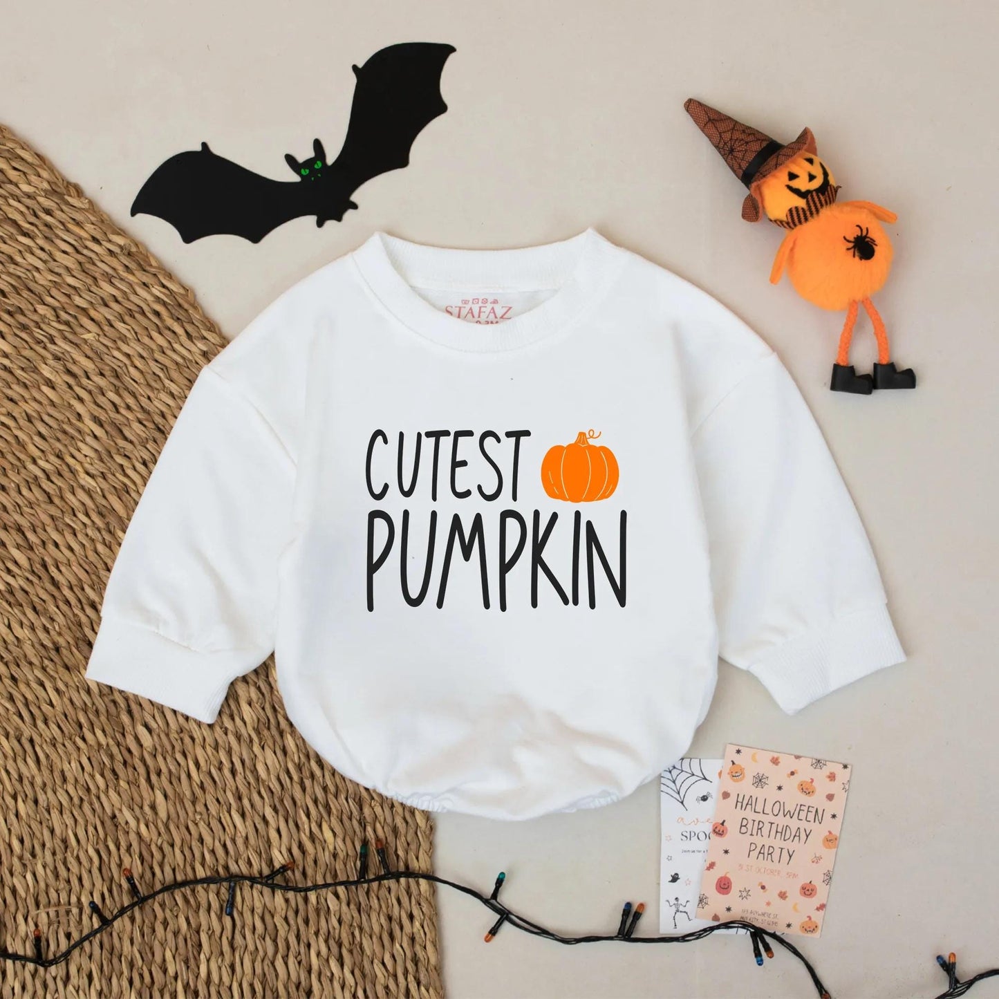Cutest Pumpkin Baby Romper Orange Pumpkin Halloween Outfit for Baby Girl or Boy Fall Autumn Shower Gift Soft Cotton Newborn Costume