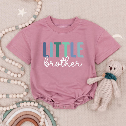 Big Brother Little Brother Matching Romper Set - Cute Sibling Outfit with Playful Font Baby Shower Gift Idea Comfy Family Apparel 132 chars