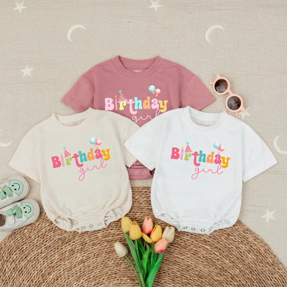 Personalized Olivia First Birthday Girl Shirt Pink Bow Cake Balloon One Year Old Party Outfit Toddler Baby Celebration Gift Cute Whimsical Tee