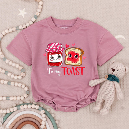 You're the Jam to My Toast Twin Rompers: Cute Matching Baby Outfits, Playful Cartoon Food Design for Sibling Photo Shoot, Unique Twins Announcement Gift