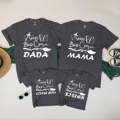 Matching Halloween Boo Crew T Shirts for Family Dad Mom Kids Baby Cute Spooky Fall Outfit Idea