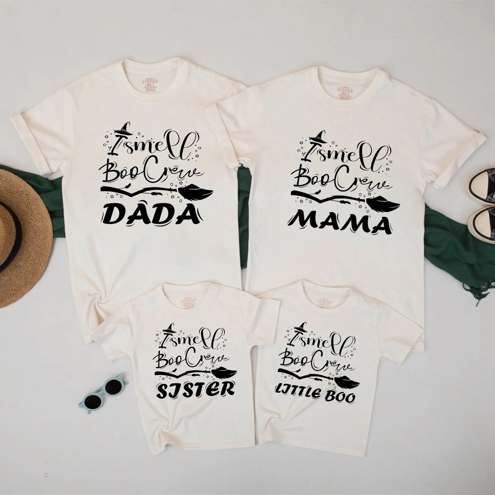 Matching Halloween Boo Crew T Shirts for Family Dad Mom Kids Baby Cute Spooky Fall Outfit Idea