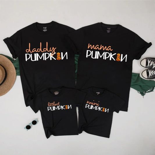 Matching Pumpkin Family Halloween Shirts Cute Fall TShirt Set for Dad Mom Kids Baby Personalized Pumpkin Outfit for Halloween Celebrations