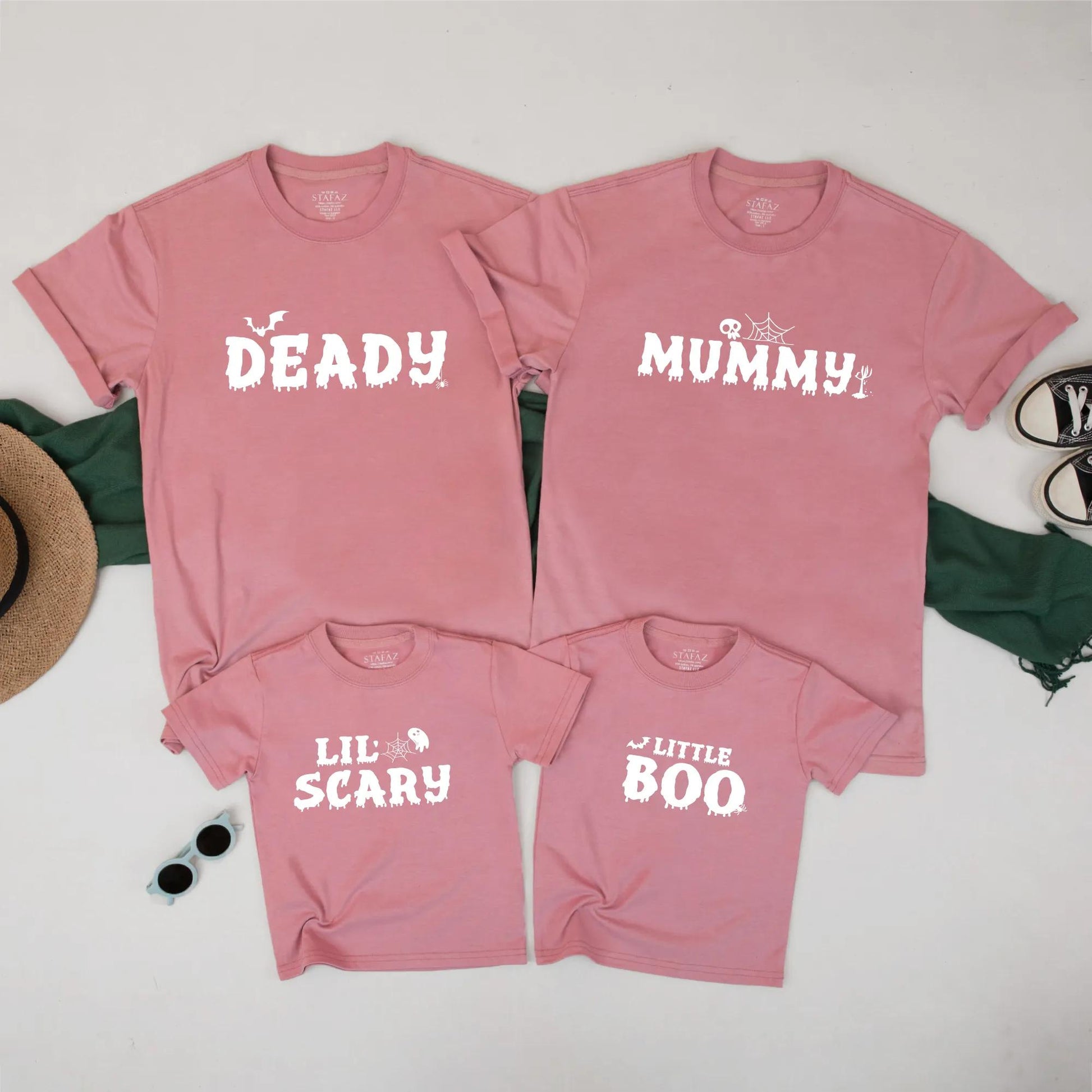 Matching Family Halloween Shirts: Spooky Cute Mummy, Ghost, & Deady Tees for a Fun Group Costume - Lil' Boo Graphic Outfits for Toddler & Baby (Cotton)