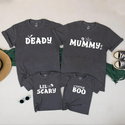 Matching Family Halloween Shirts: Spooky Cute Mummy, Ghost, & Deady Tees for a Fun Group Costume - Lil' Boo Graphic Outfits for Toddler & Baby (Cotton)