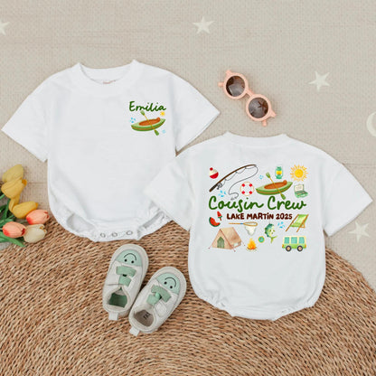 Custom Cousin Crew Lake Trip Shirt 2025 Cute Camping Canoe Matching Family Vacation Toddler Baby Tee Summer Fun Memories