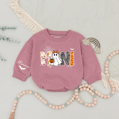Matching Mama Mini Halloween Sweatshirts, Spooky Ghost & Bats Design, Mommy and Me, Retro Fall Family Shirts