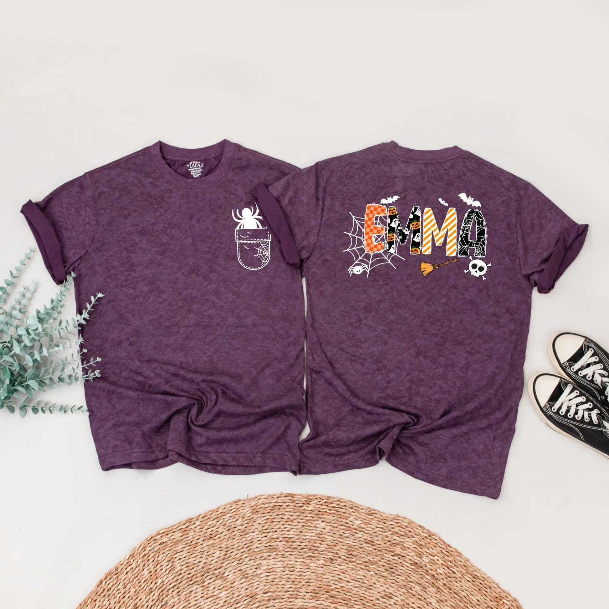 Matching Halloween Family Shirts, Cute Ghost & Spider Tee, Personalized Spooky Outfits for Kids & Adults, Best Halloween Gifts