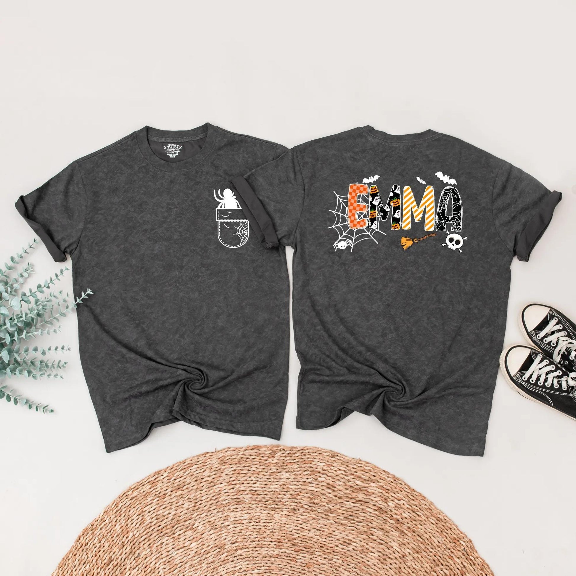 Matching Halloween Family Shirts, Cute Ghost & Spider Tee, Personalized Spooky Outfits for Kids & Adults, Best Halloween Gifts