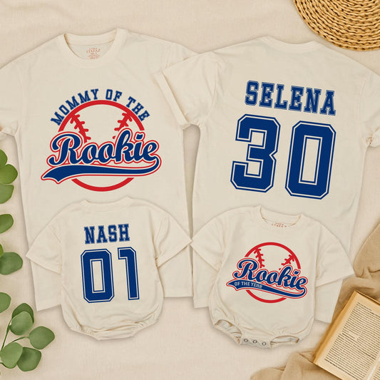 Rookie Baseball Birthday Shirt Mommy of the Rookie First Birthday Boy Baseball Mom Tee