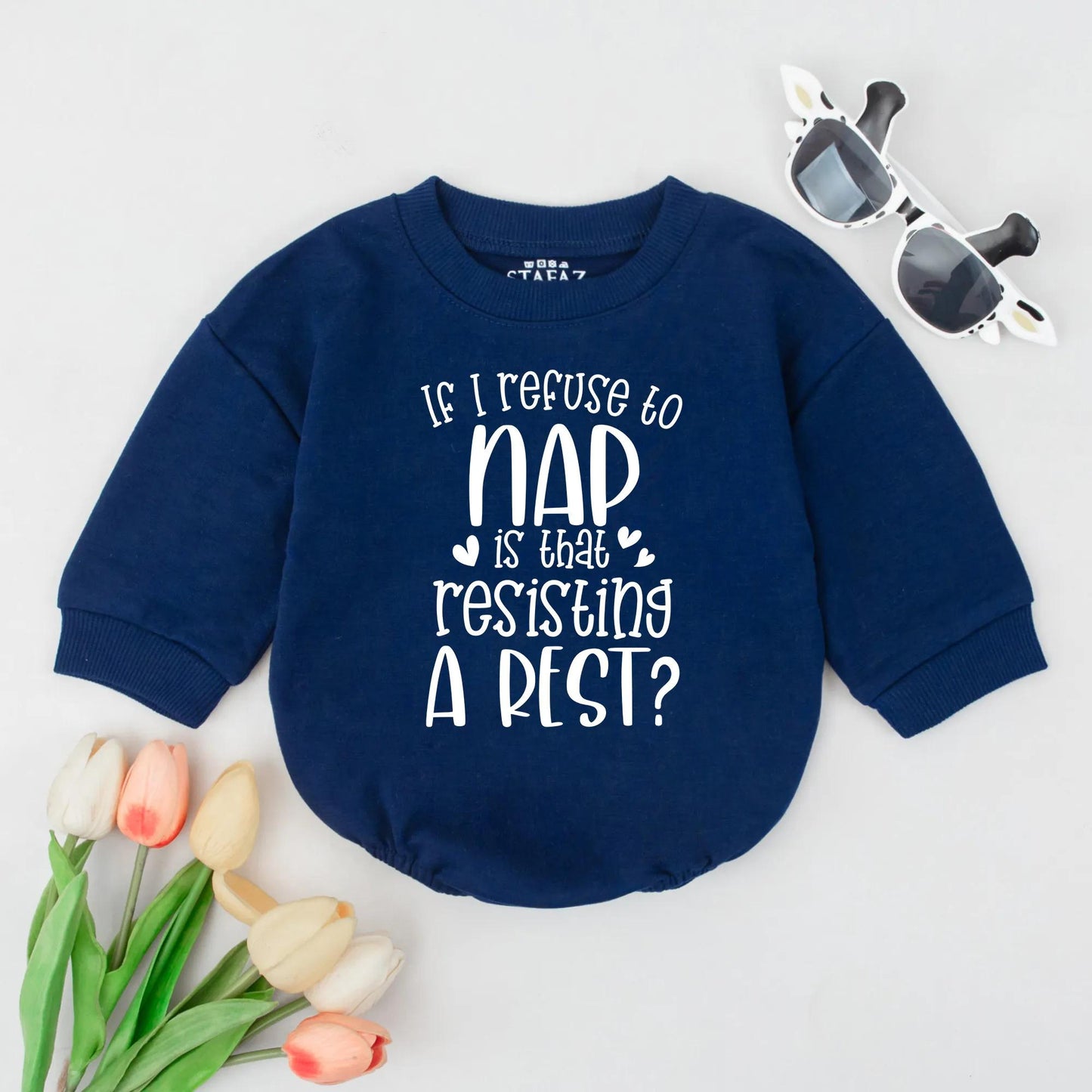 If I Refuse To Nap Baby Romper - Funny Newborn Outfit, Resisting Rest Bodysuit, Cute Heart Design, Baby Announcement Clothes, Shower Gift 138 chars