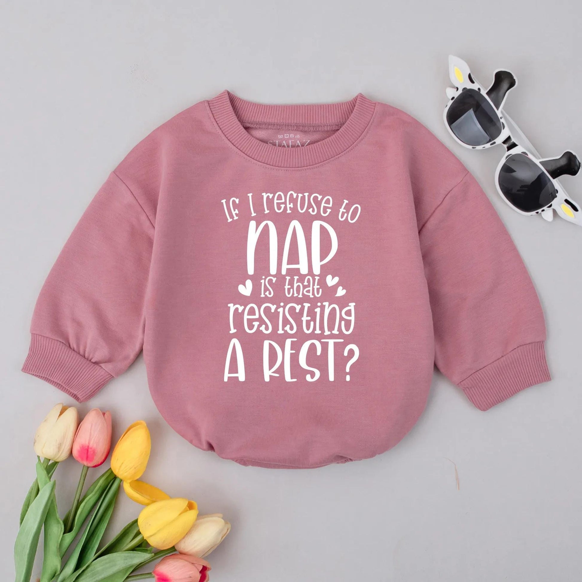 If I Refuse To Nap Baby Romper - Funny Newborn Outfit, Resisting Rest Bodysuit, Cute Heart Design, Baby Announcement Clothes, Shower Gift 138 chars