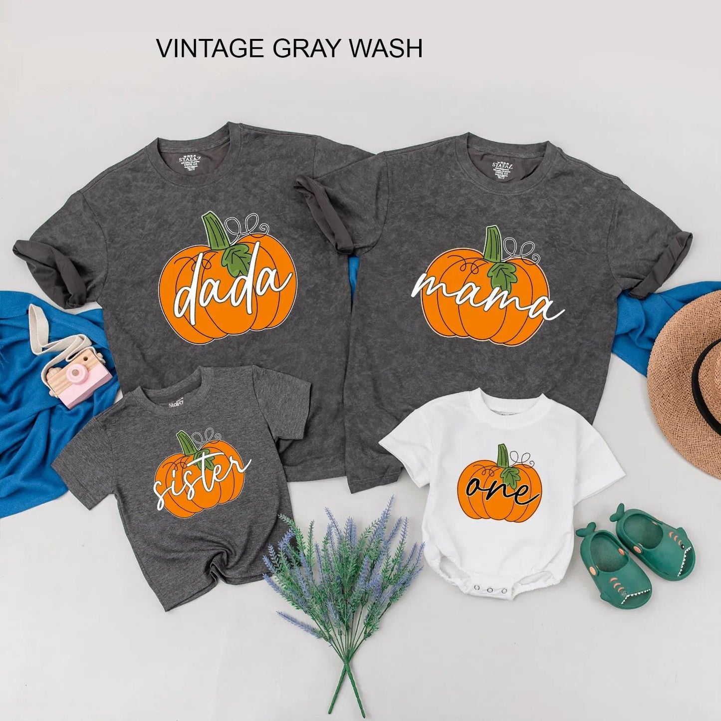 Little Pumpkin is One Fall Birthday Shirt Cute Orange Pumpkin Design for Baby's 1st Birthday Outfit Family Matching Gift