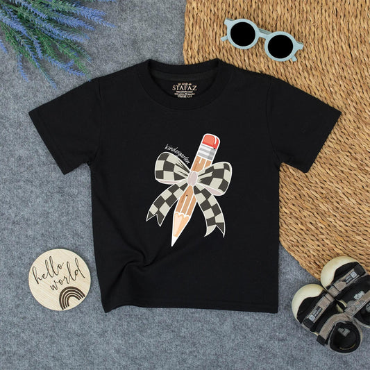 Kindergarten Girl Retro Pencil First Day Outfit Toddler Custom School Shirt Gift Back to School Tee