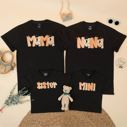 Fall Mama and Mini Matching Outfit, Autumn Thanksgiving Shirts, Floral Gingham Family Tees, Mommy and Me Clothes, Cute Bow Design, Gift for Mom 137 chars