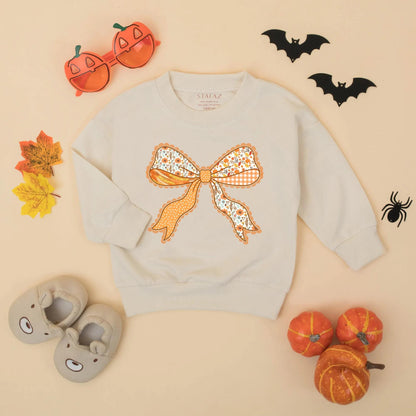 Fall Baby Girl Romper with Cute Thanksgiving Bow Outfit Autumn Bodysuit Orange White Brown Floral Polka Dot Gingham Lace Design My First Thanksgiving Baby Gift