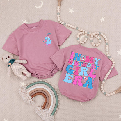 Birthday Girl Era Personalized Romper, Retro 2nd Birthday Outfit, Playful Baby Romper, Custom Birthday Toddler Shirt, Cake Smash Outfit, Fun Gift (139 chars)