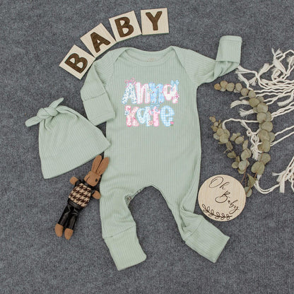 Custom Baby Name Floral Bodysuit for Girls, Newborn Coming Home Outfit, Sweet Infant Clothing Baby Shower Gift Cute Romper