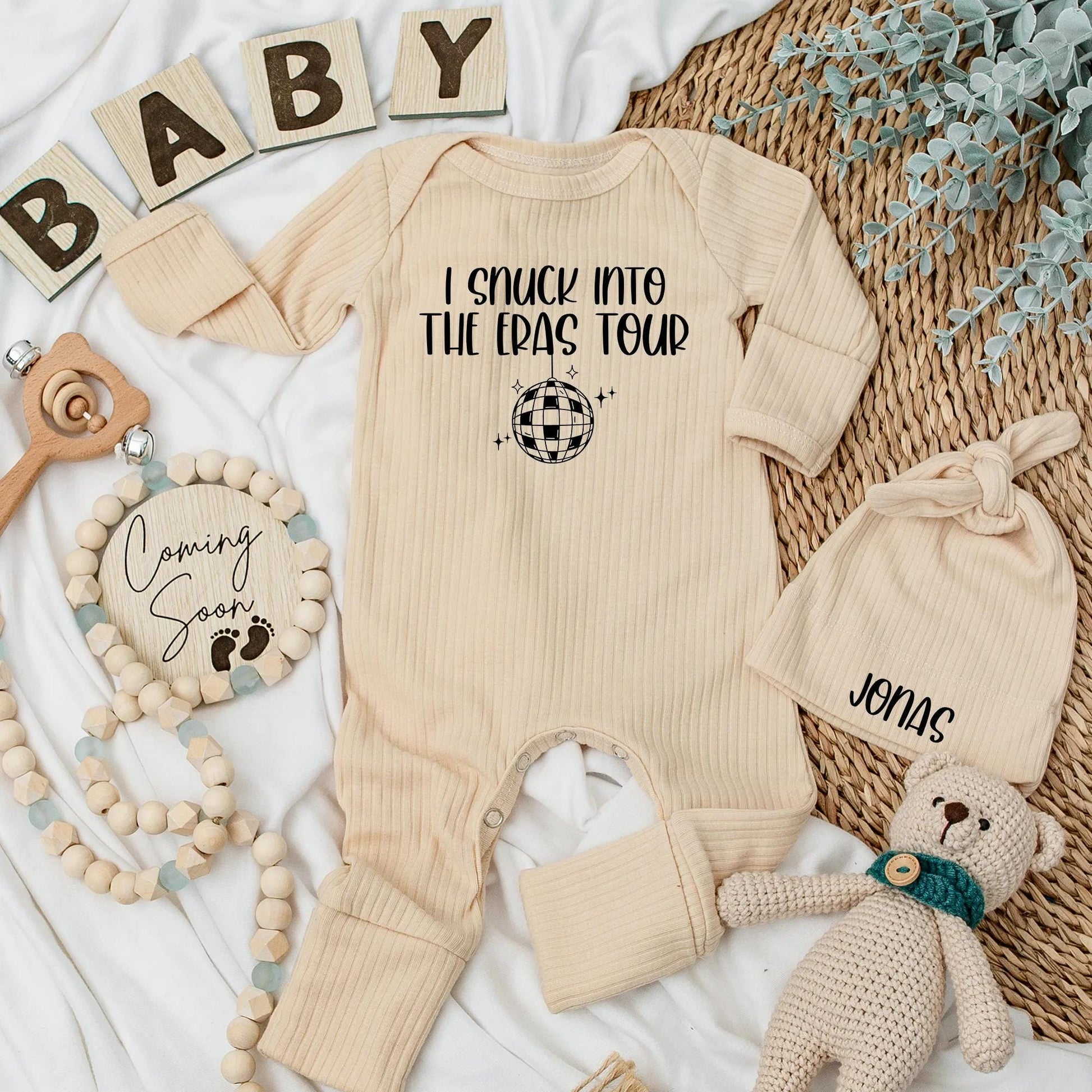 I Snuck Into The Eras Tour Baby Bodysuit, Disco Ball Design, Newborn Gift, Baby Girl or Boy Outfit, Coming Home, Baby Shower