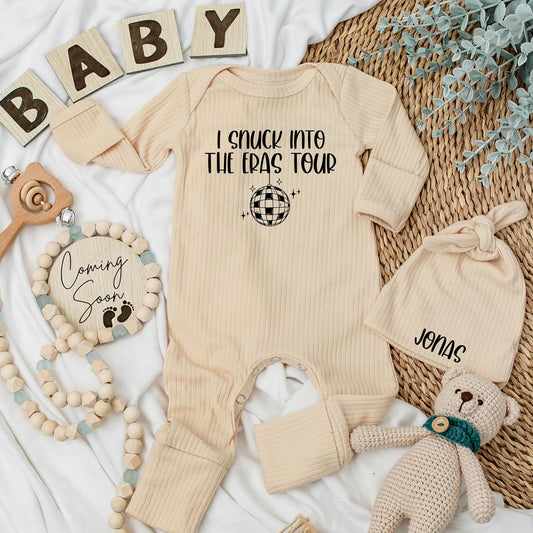 I Snuck Into The Eras Tour Baby Bodysuit, Disco Ball Design, Newborn Gift, Baby Girl or Boy Outfit, Coming Home, Baby Shower