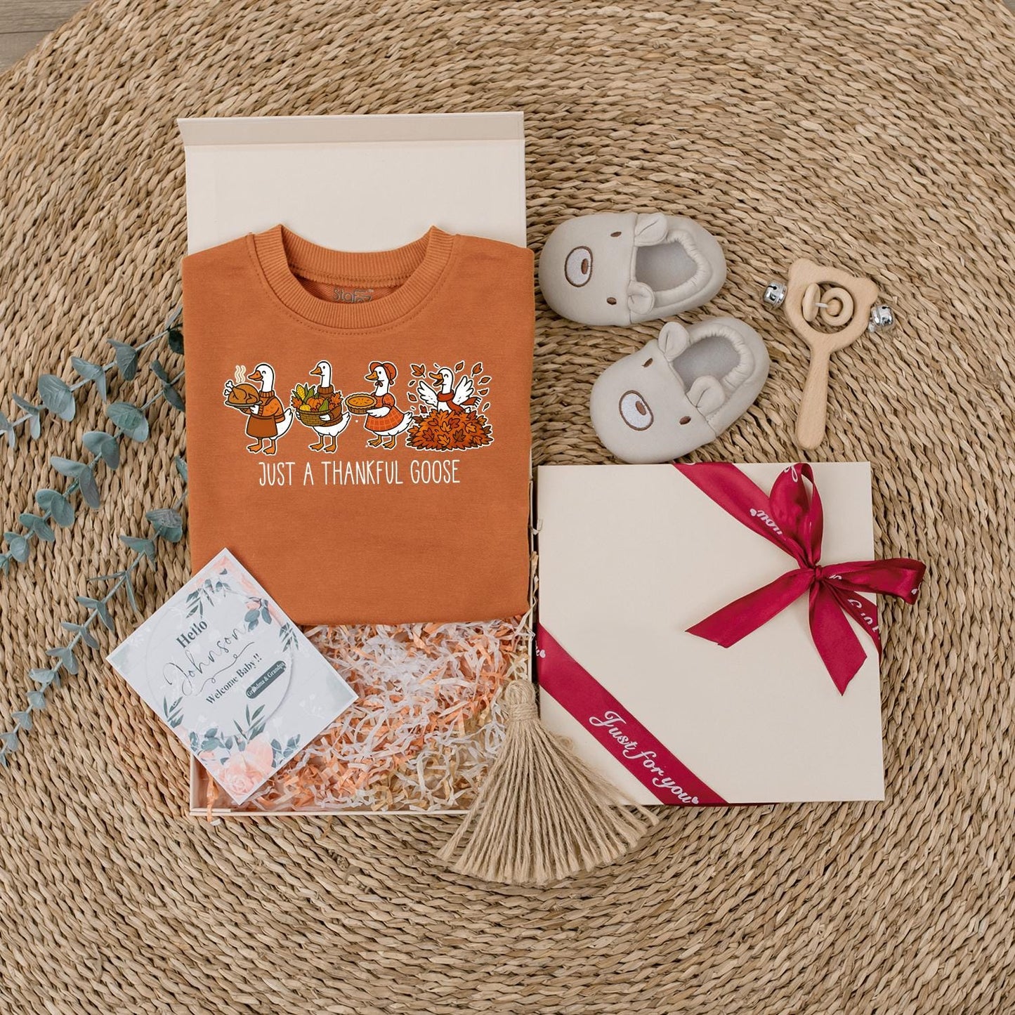 Thankful Goose Baby Sweatshirt, Cute Thanksgiving Toddler Tee: Autumn Geese Outfit for Fall, Festive Kids Clothes, Harvest Baby Shower Gift Idea, Comfy Top 136 chars