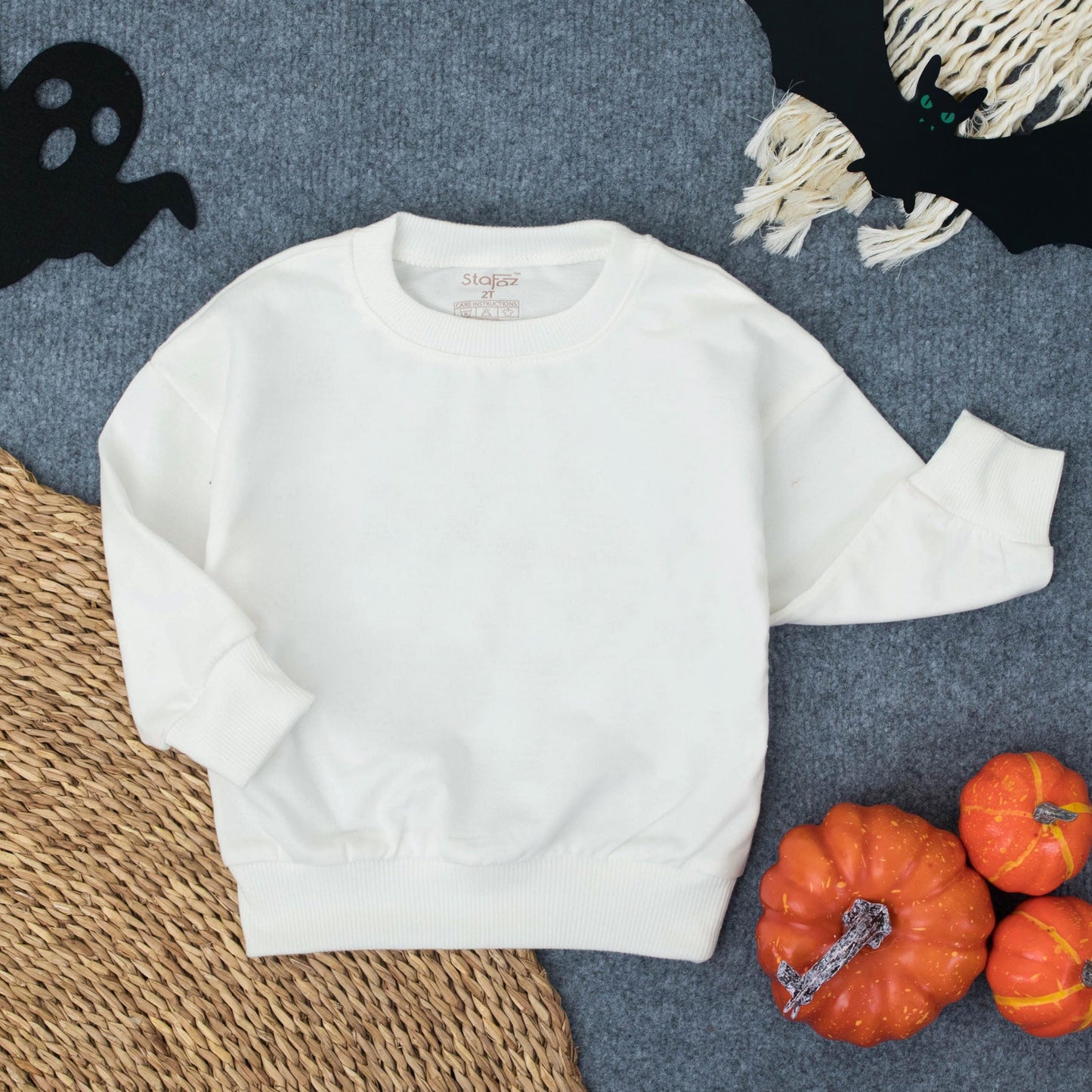 Custom Design Toddler Sweatshirt with Bold Lettering Black & White or Rust Options