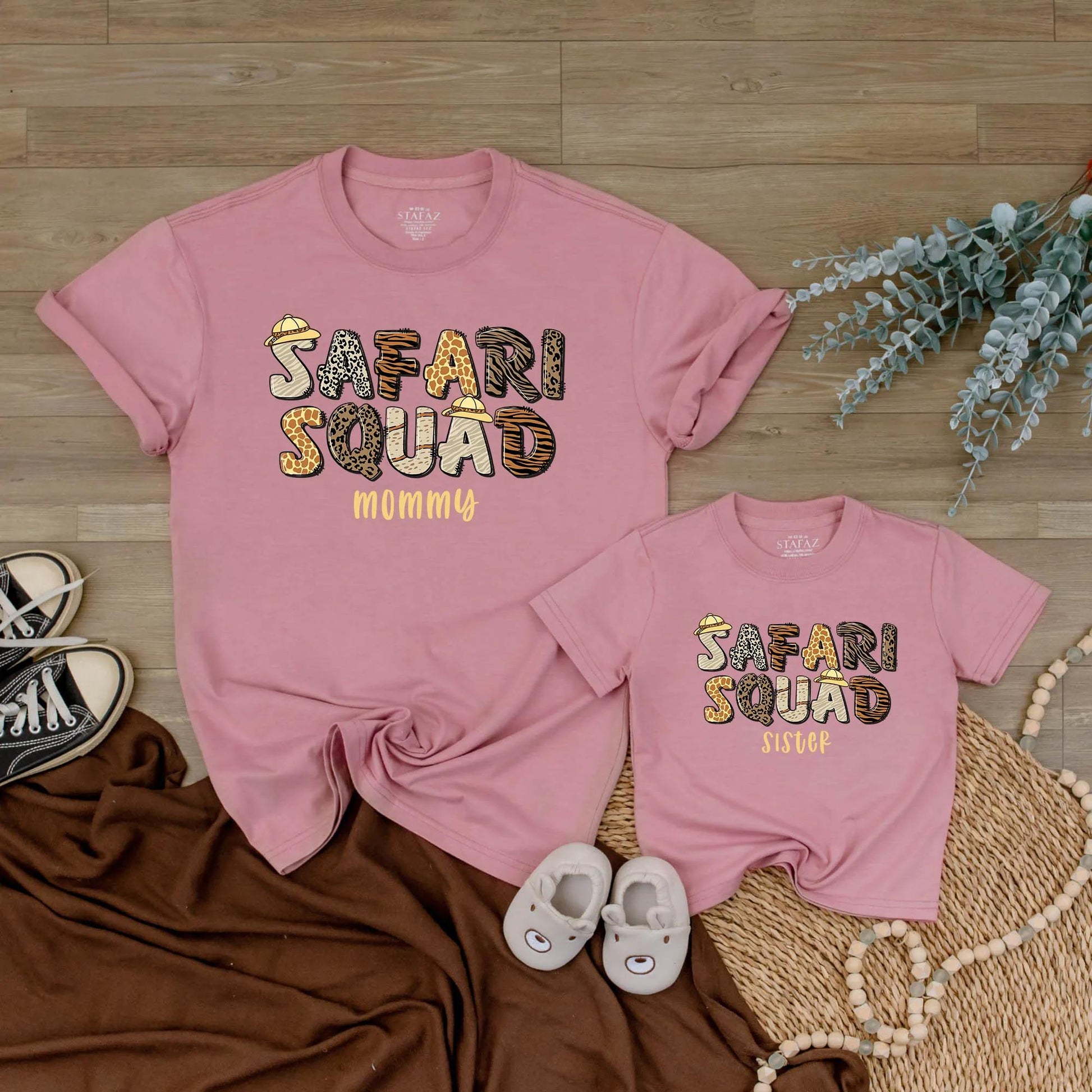 Safari Squad Family Trip Shirts – Custom Safari Birthday Tee for Dad, Mom, Kids! Personalized Wild Animal Vacation Outfits, Zoo Adventure Apparel (139 chars)