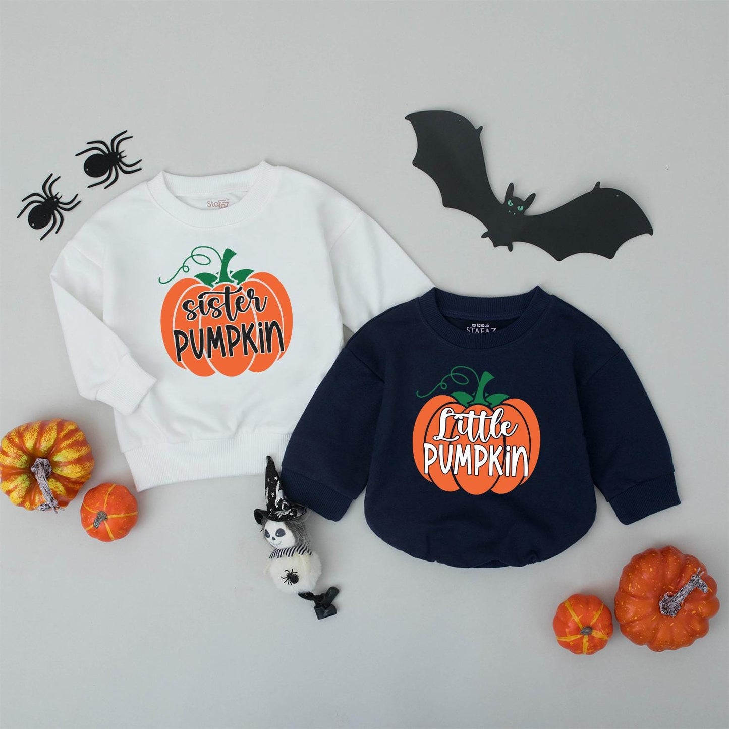 Matching Family Pumpkin Sweatshirts Dada Mama Little Pumpkin Graphic Fall Thanksgiving Outfit Orange Green Black Playful Seasonal Shirts