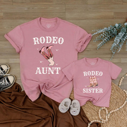 My First Rodeo Family Matching Shirts for Cowboy Birthday Party, Western Mom Dad Sister Outfit, Country Girl Boy Tee, Cute Rodeo Starburst Design (139 chars)