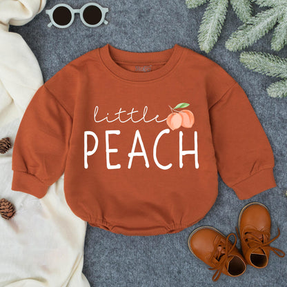 Little Peach Baby Romper Cute Fruit Bodysuit Girl Outfit Summer Newborn Clothing Playful Design Cotton Peach Blossom Birthday Gift